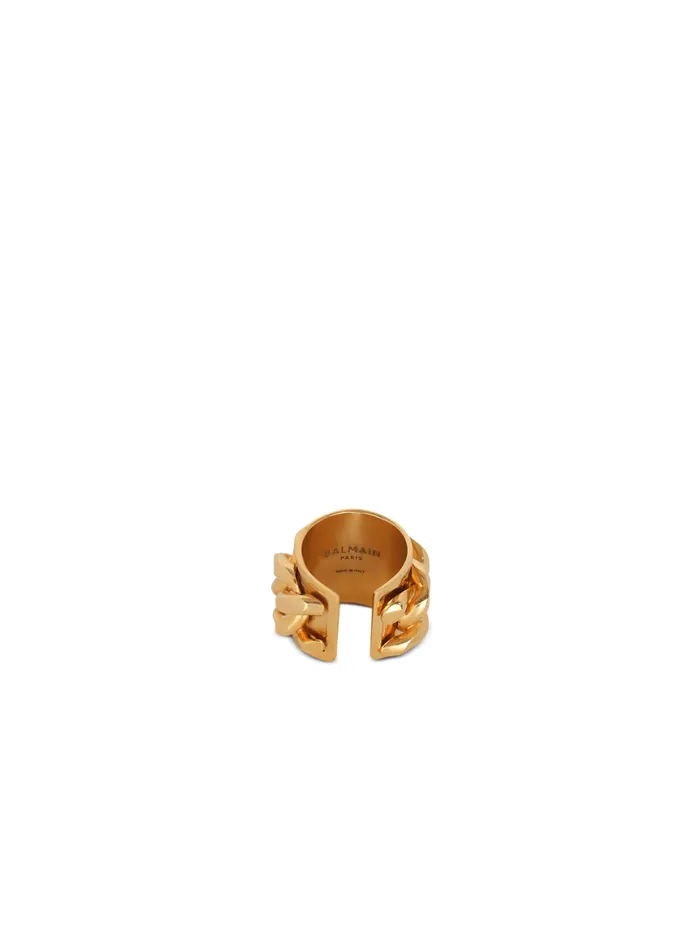 Balmain Fashion Jewelry Women Brass Chain Ring Gold
