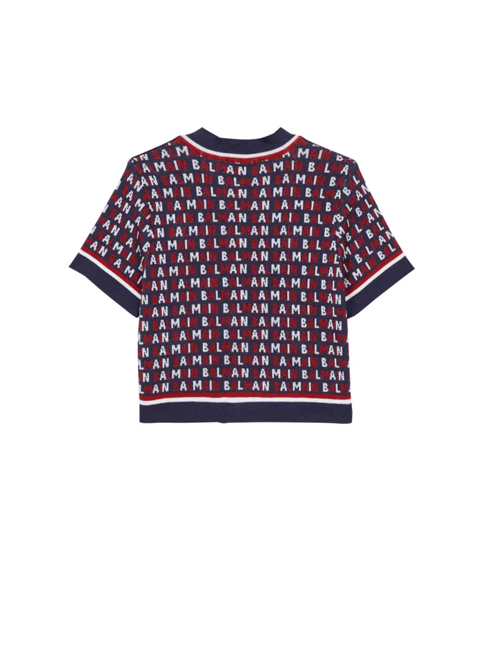 Balmain Girls 410 Years Kids Knit Cardigan Navy