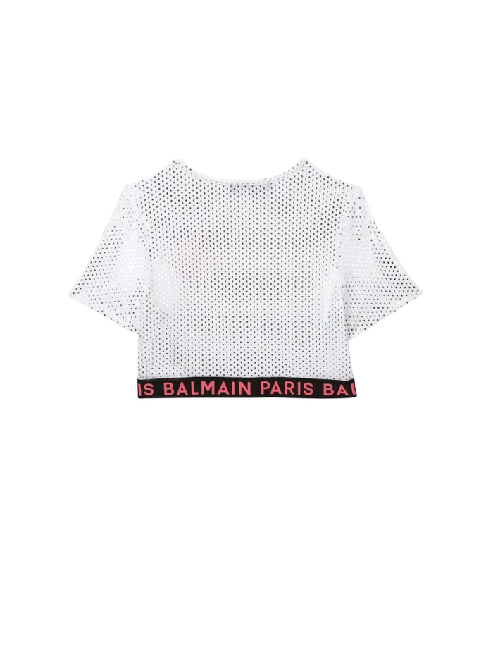 Balmain Girls 410 Years Kids Metal Tshirt White