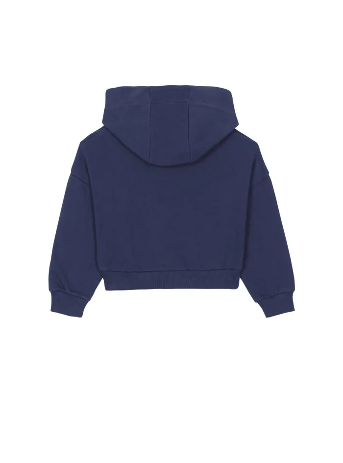 Balmain Girls 410 Years Kids Paris Hoodie Navy