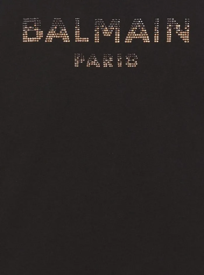 Balmain Girls 410 Years Kids Paris Tshirt Black
