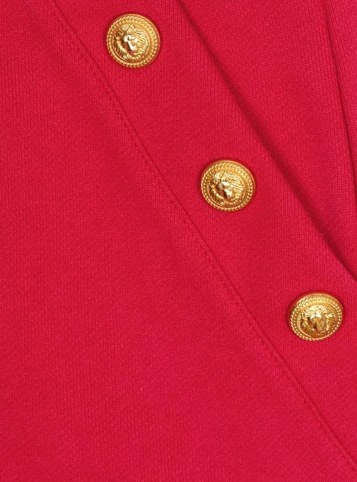 Balmain Girls 410 Years Kids Skirt With Embossed Buttons Pink