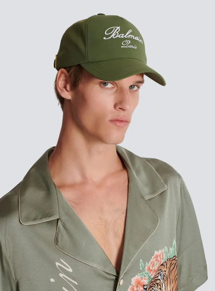 Balmain Hats And Caps Men Embroidered Paris Cap Khaki