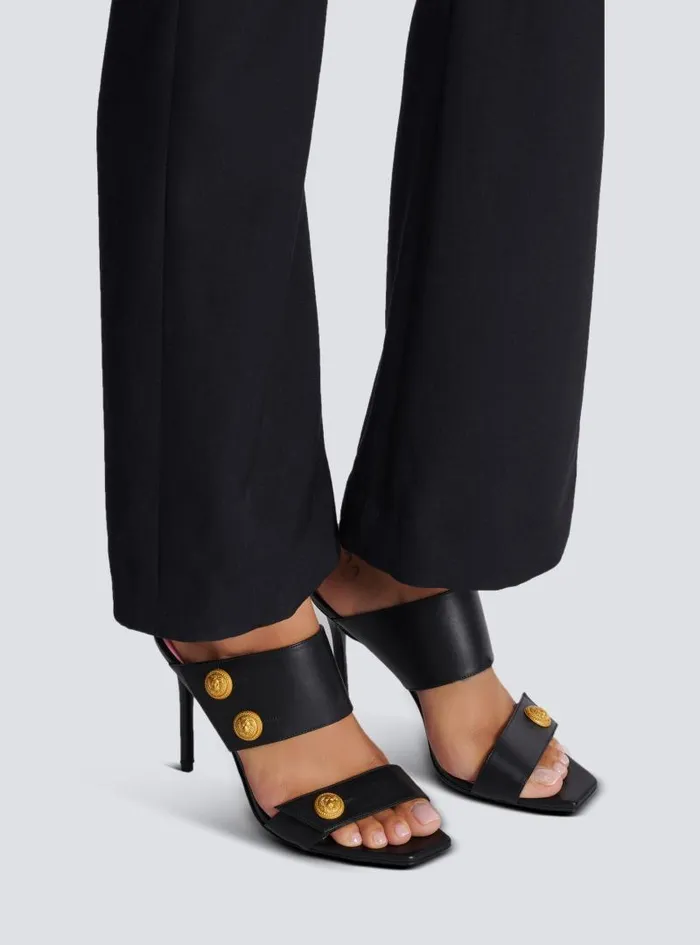 Balmain High Heels and Pumps Women Heeled Eva Mules In Calfskin Black