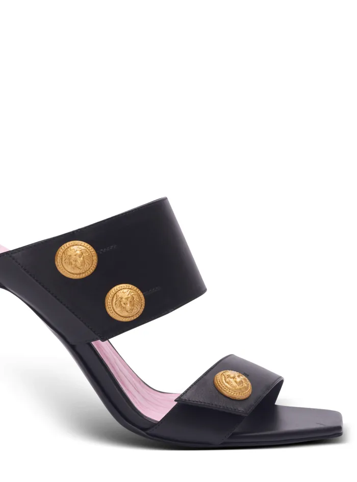 Balmain High Heels and Pumps Women Heeled Eva Mules In Calfskin Black