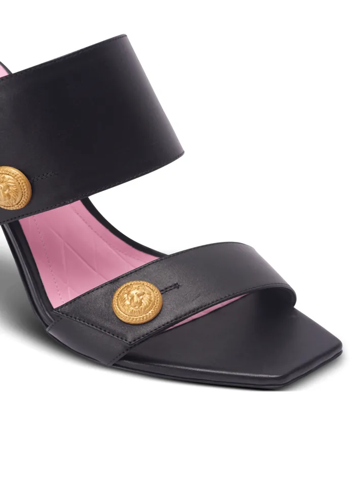 Balmain High Heels and Pumps Women Heeled Eva Mules In Calfskin Black