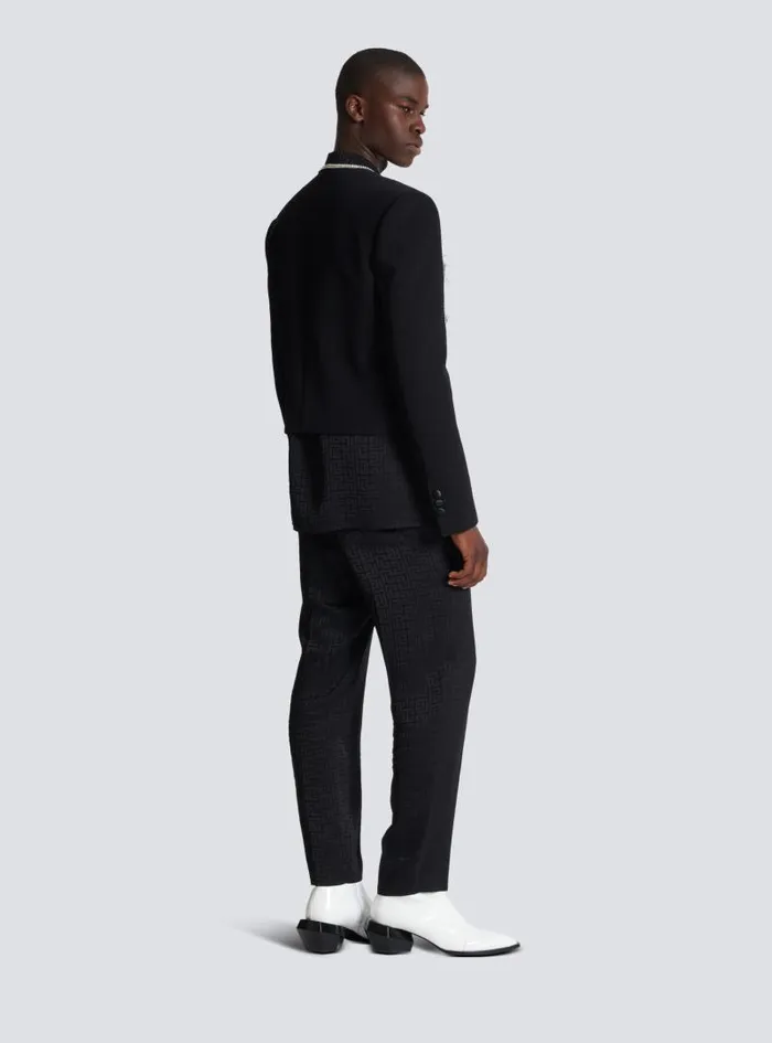 Balmain Jackets And Blazers Men Dragon Embroidered Spencer Jacket Black