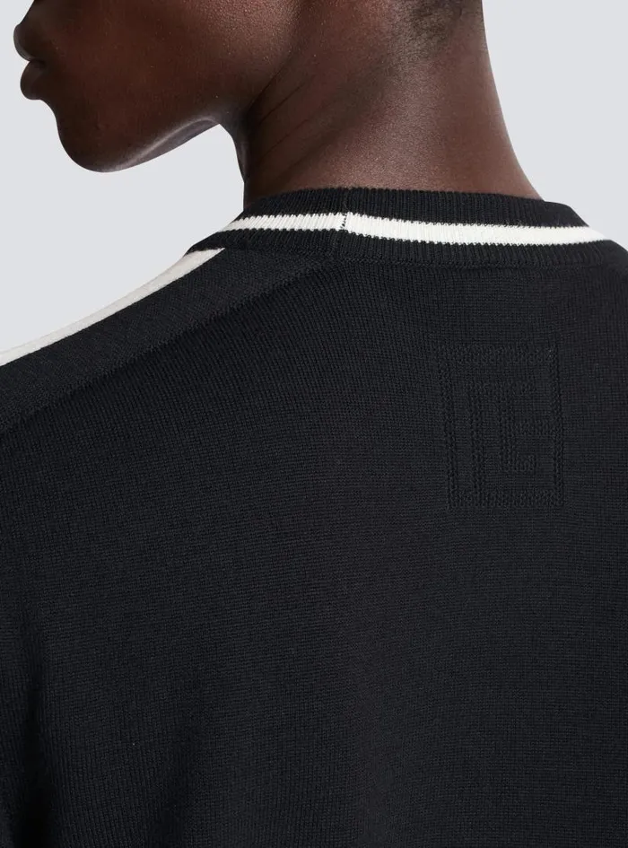 Balmain Knitwear Men Signature Jumper Black