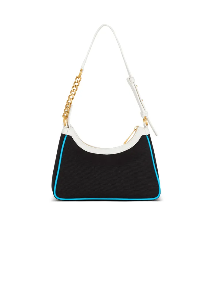 Balmain Shoulder Bags Women BArmy Shoulder Bag In Canvas And Calfskin Postcard Multicolor
