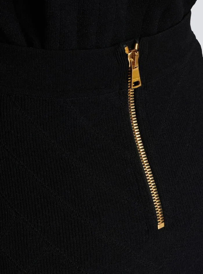 Balmain Skirts Women 6button Knit Skirt Black