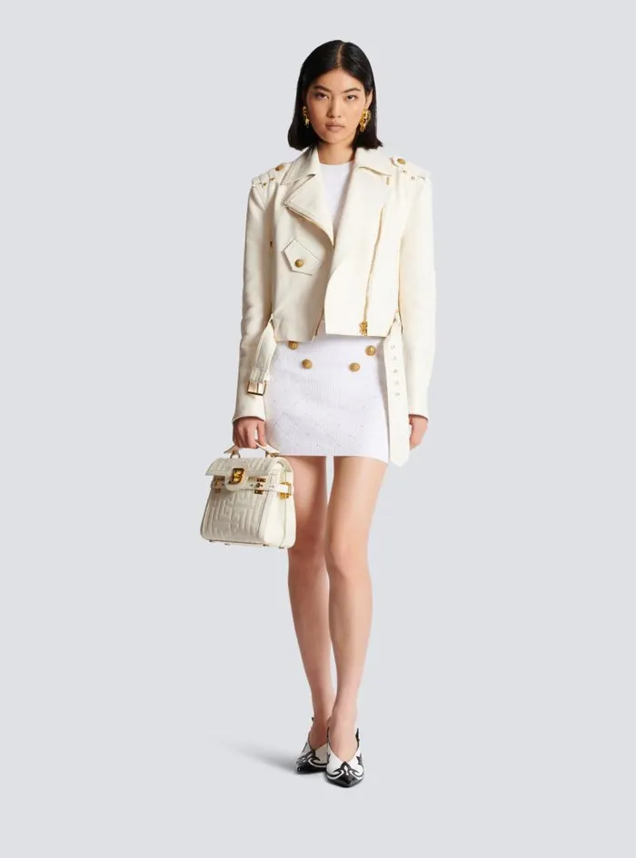 Balmain Skirts Women 6button Knit Skirt White