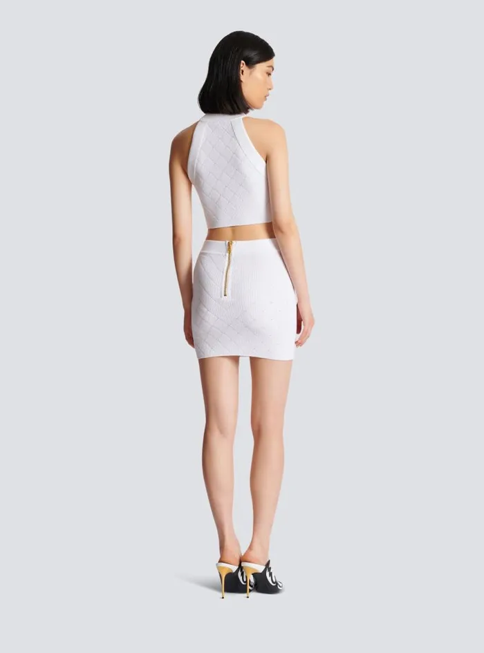 Balmain Skirts Women 6button Knit Skirt White
