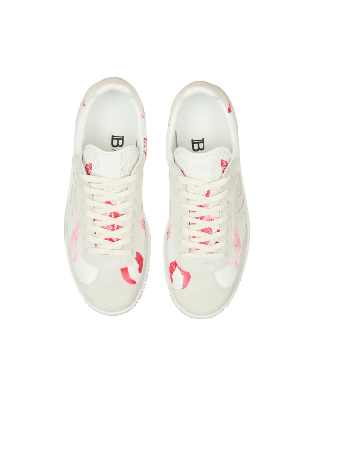 Balmain Sneakers Men Calfskin Swan Trainers White