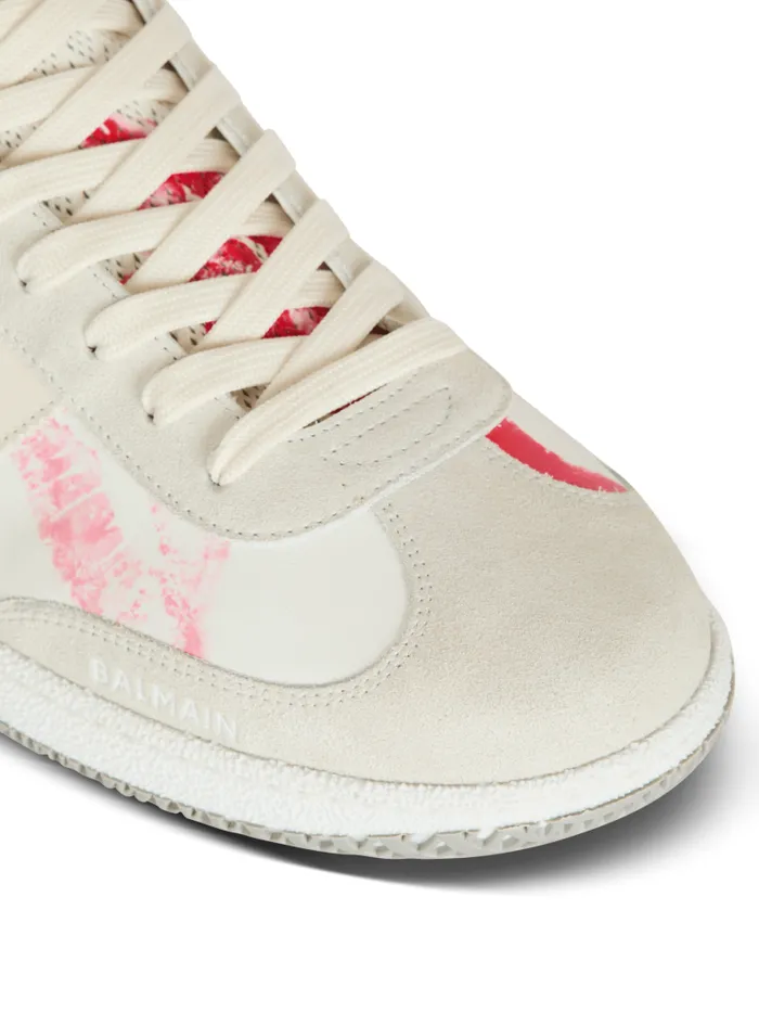 Balmain Sneakers Men Calfskin Swan Trainers White