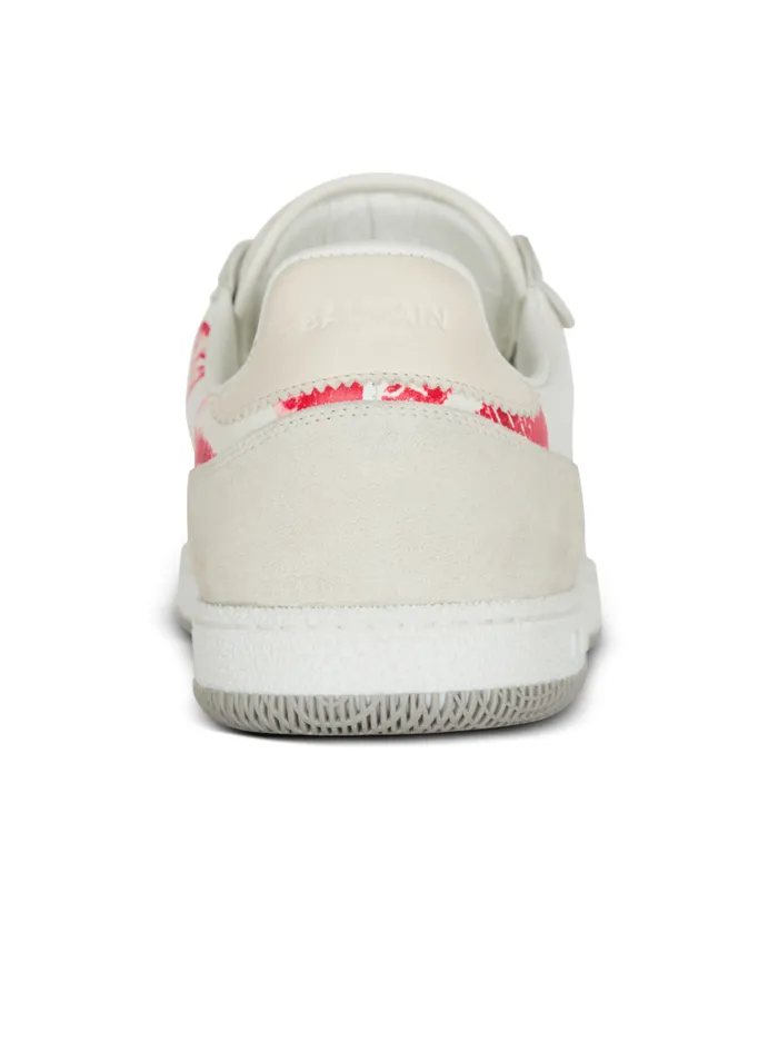 Balmain Sneakers Men Calfskin Swan Trainers White