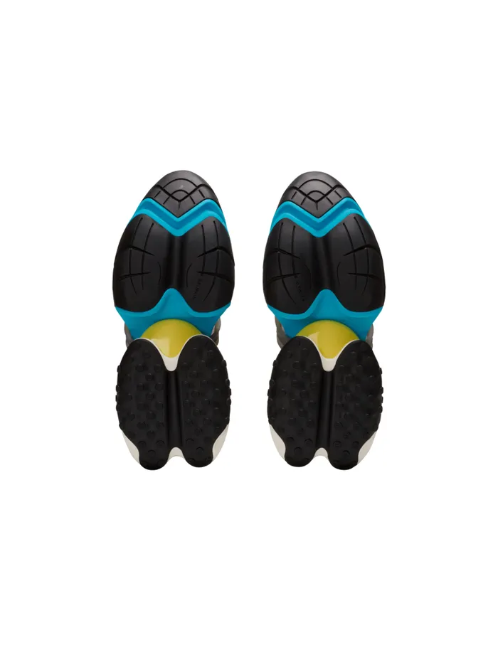 Balmain Sneakers Men Unicorn Low Trainers In Neoprene And Calfskin Multicolor