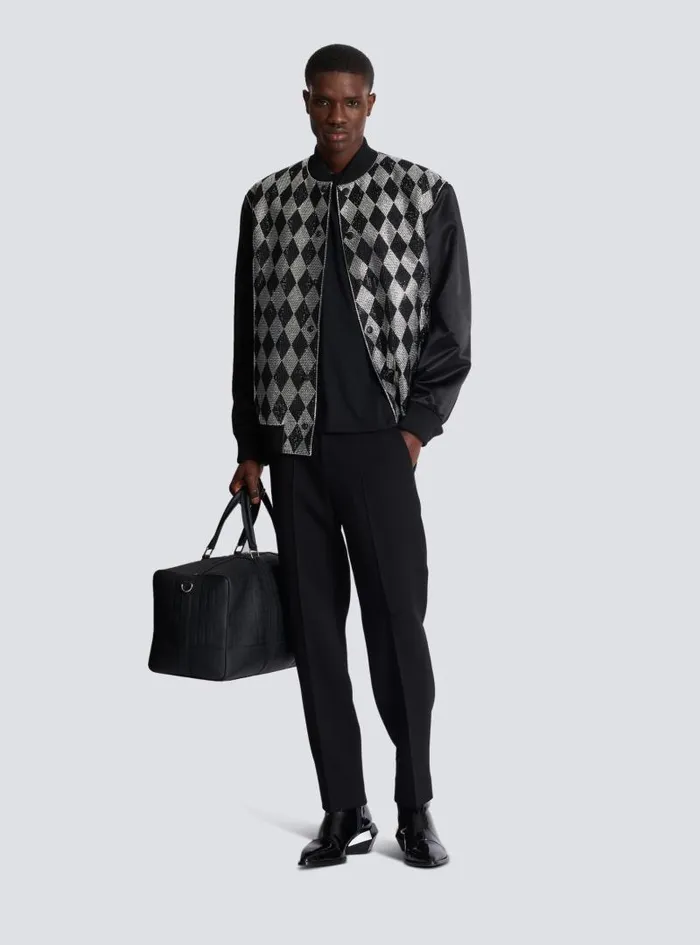 Balmain Sportswear Men Tshirt With Embroidery On The Neckline Black