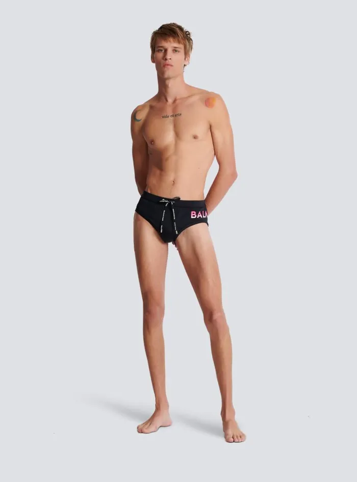 Balmain Swimwear Men Swim Bottoms Black