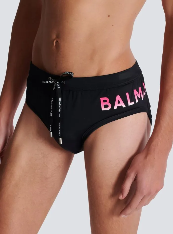 Balmain Swimwear Men Swim Bottoms Black