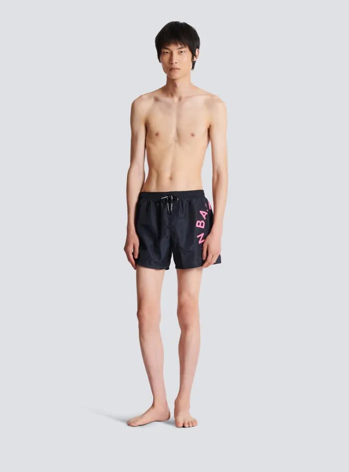 Balmain Swimwear Men Swim Shorts Pink
