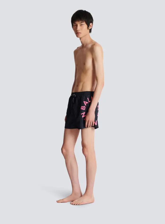 Balmain Swimwear Men Swim Shorts Pink