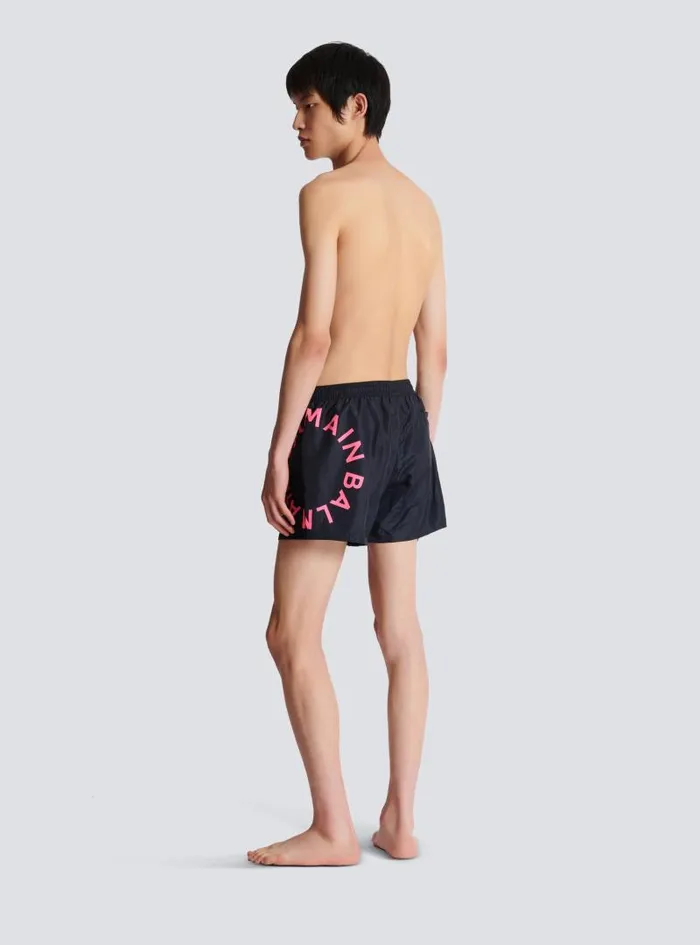 Balmain Swimwear Men Swim Shorts Pink