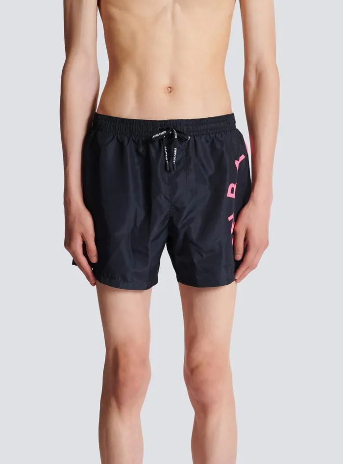 Balmain Swimwear Men Swim Shorts Pink
