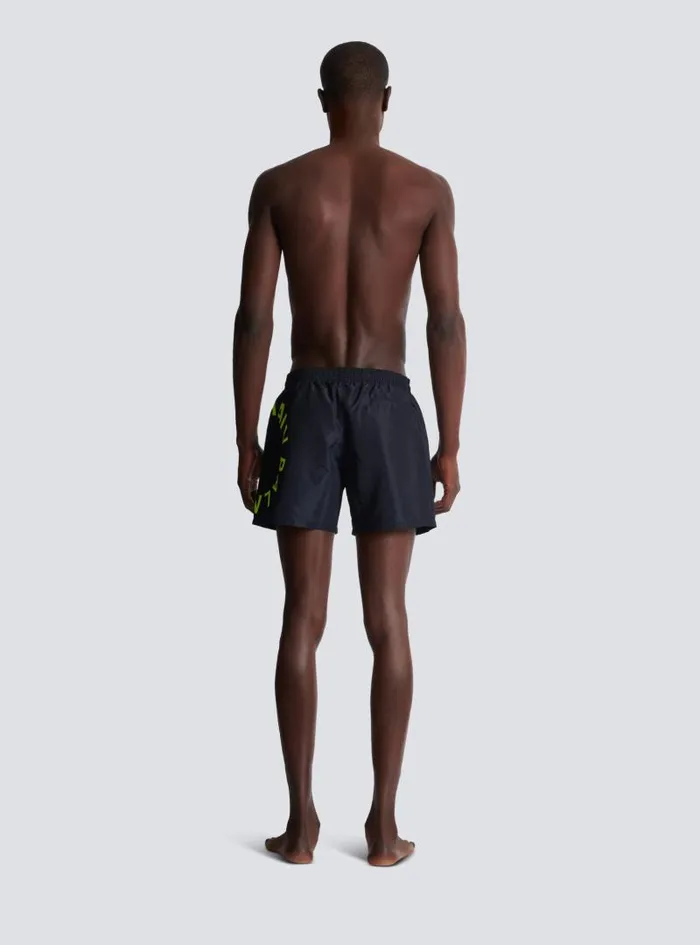 Balmain Swimwear Men Swim Shorts Yellow
