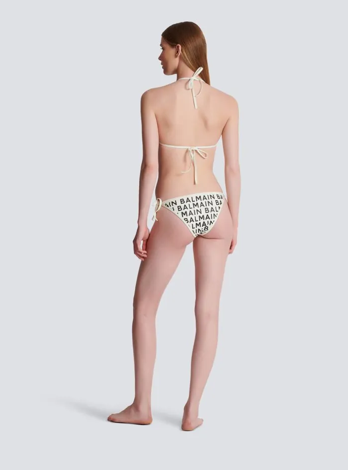 Balmain Swimwear Women Triangle Bikini Black