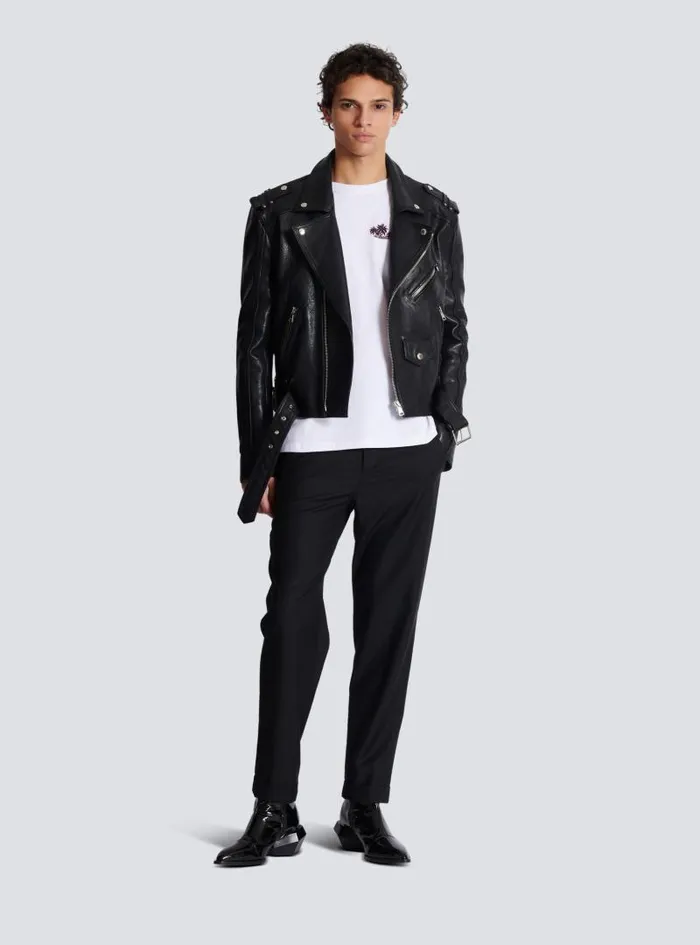Balmain TShirts Men Club Signature Printed Tshirt White