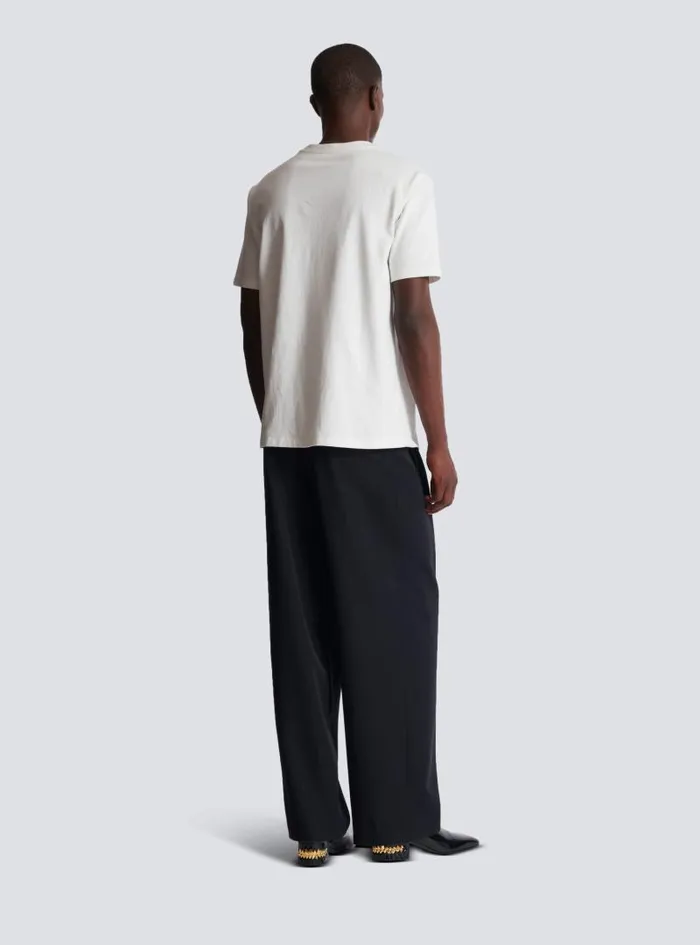 Balmain TShirts Men Tshirt With Vintage Lips Print White