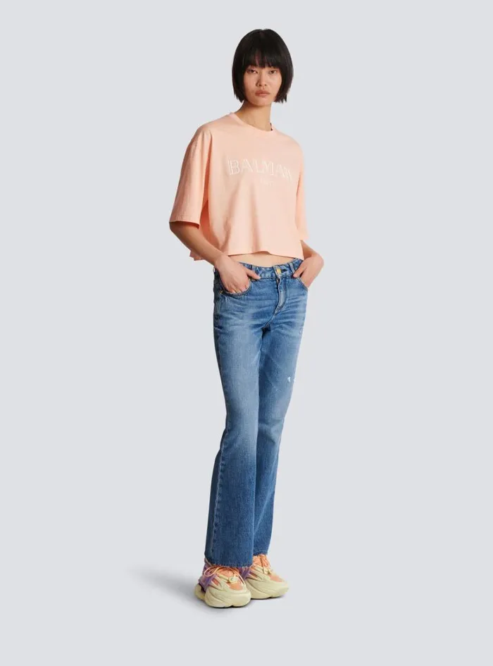 Balmain TShirts Women Vintage Tshirt Orange