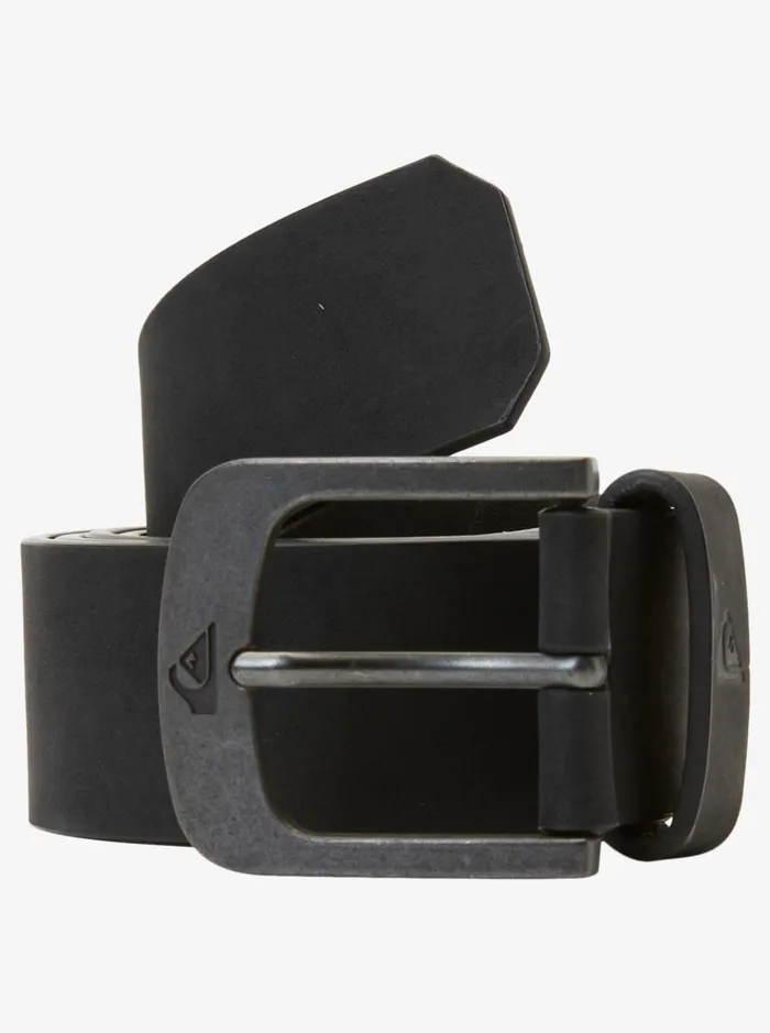 Belts Men Quiksilver Main Street Faux Leather Belt Black