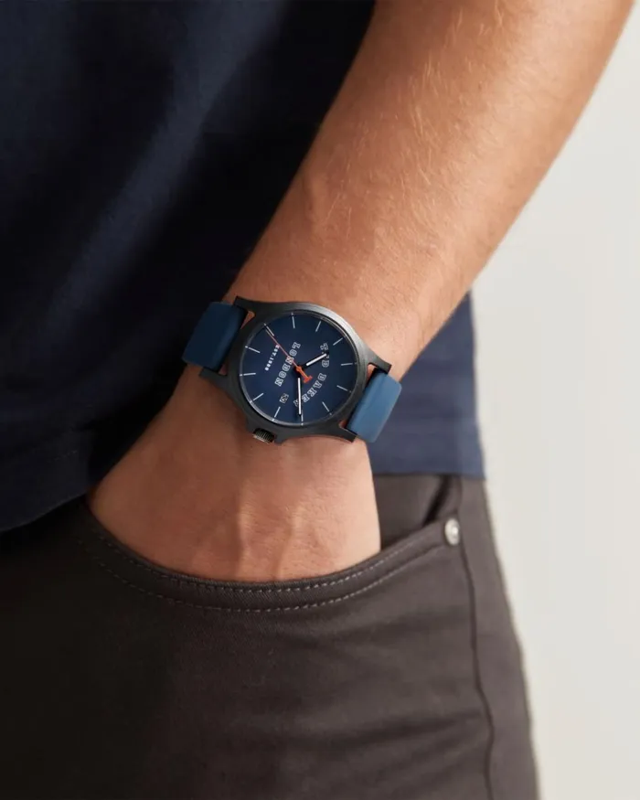Blue Silicone Strap Watch Blue Men Ted Baker Watches and Jewelry