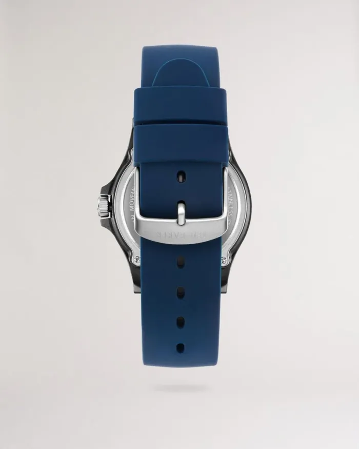 Blue Silicone Strap Watch Blue Men Ted Baker Watches and Jewelry