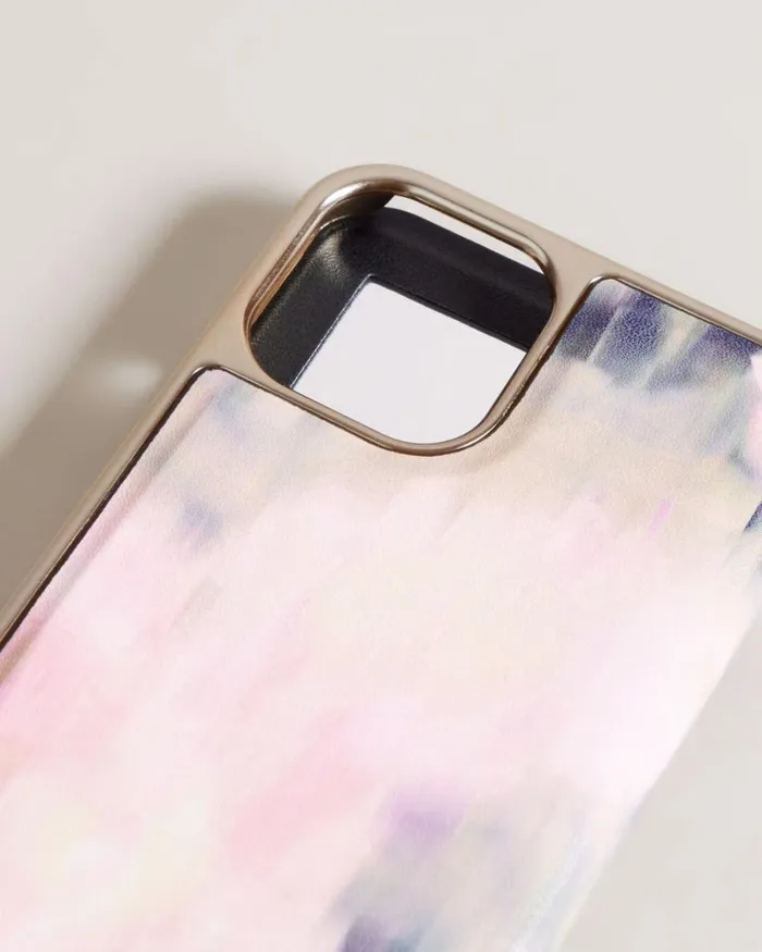 Blurred Floral Mirror Folio IPhone 12 And 12 Pro Pink Women Ted Baker Tech Accessories