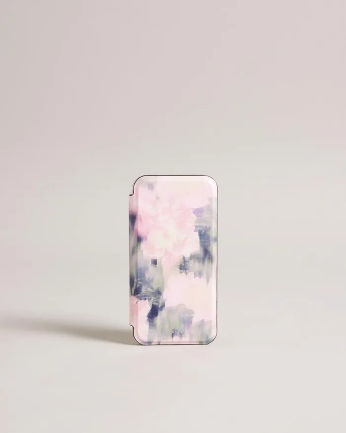 Blurred Floral Mirror Folio IPhone 12 And 12 Pro Pink Women Ted Baker Tech Accessories Blurred Floral Mirror Folio IPhone 12 And 12 Pro Pink Women Ted Baker Tech Accessories