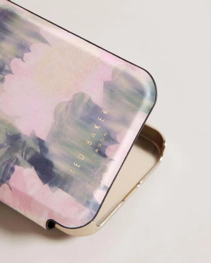 Blurred Floral Mirror Folio IPhone 12 And 12 Pro Pink Women Ted Baker Tech Accessories Blurred Floral Mirror Folio IPhone 12 And 12 Pro Pink Women Ted Baker Tech Accessories