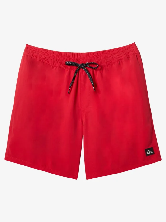 Boardshorts Men Quiksilver Everyday Solid Volley 17034 Elastic Waist Shorts High Risk Red Boardshorts Men Quiksilver Everyday Solid Volley 17034 Elastic Waist Shorts High Risk Red