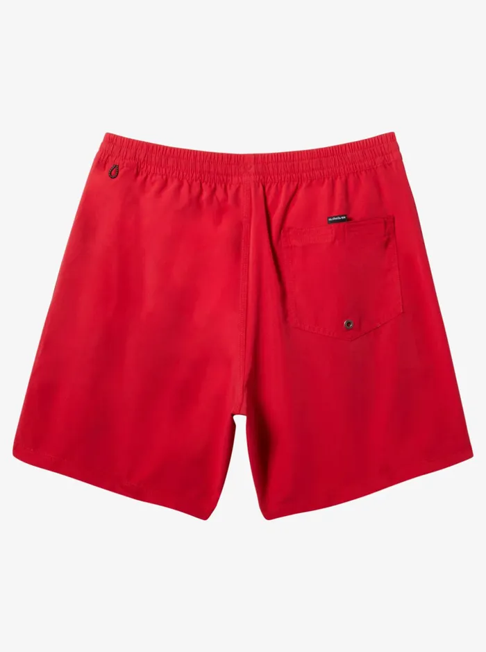 Boardshorts Men Quiksilver Everyday Solid Volley 17034 Elastic Waist Shorts High Risk Red Boardshorts Men Quiksilver Everyday Solid Volley 17034 Elastic Waist Shorts High Risk Red