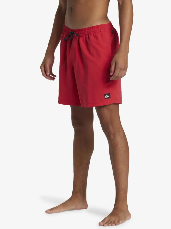 Boardshorts Men Quiksilver Everyday Solid Volley 17034 Elastic Waist Shorts High Risk Red Boardshorts Men Quiksilver Everyday Solid Volley 17034 Elastic Waist Shorts High Risk Red