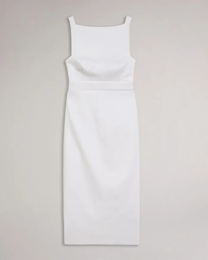 Bodycon Midi Dress White Women Ted Baker Dresses