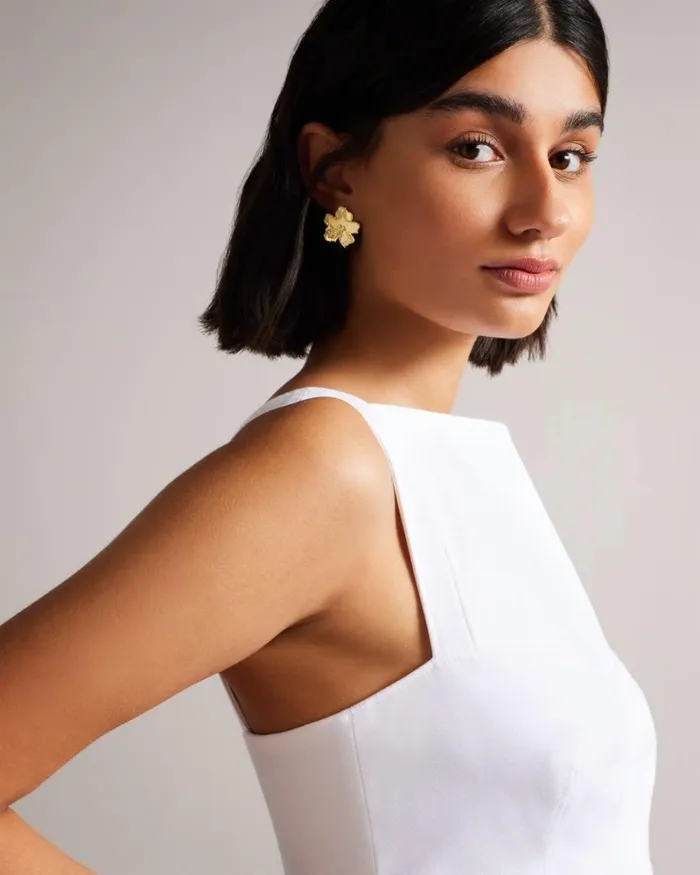 Bodycon Midi Dress White Women Ted Baker Dresses