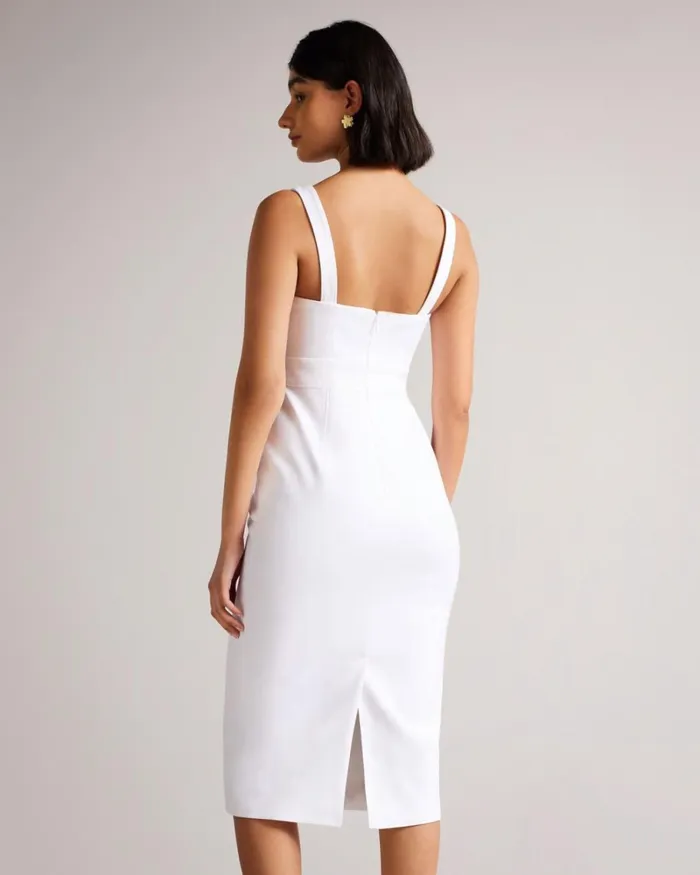 Bodycon Midi Dress White Women Ted Baker Dresses