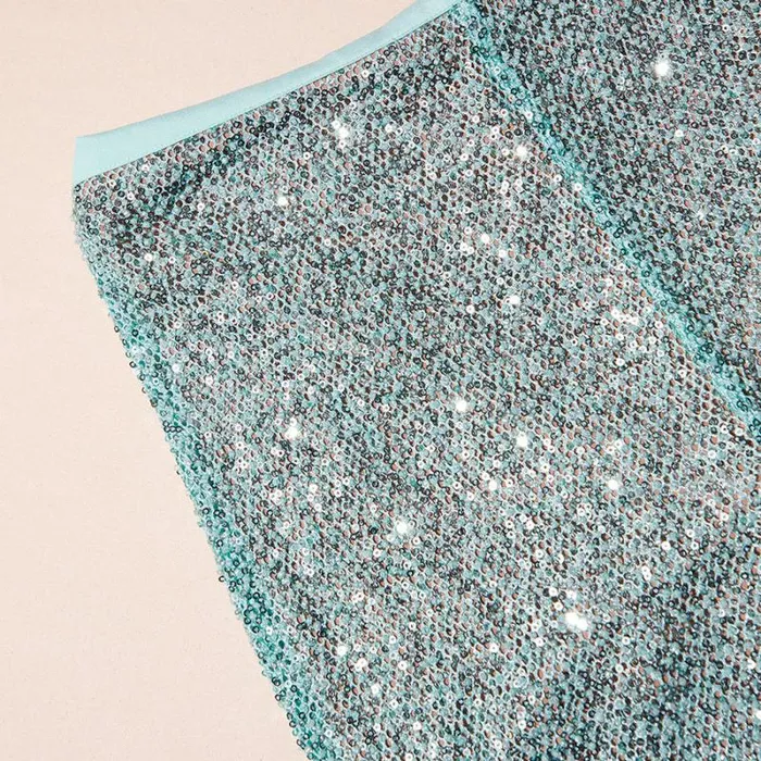 Bottoms Woman SelfPortrait Blue Beaded Trousers Bottoms Woman SelfPortrait Blue Beaded Trousers