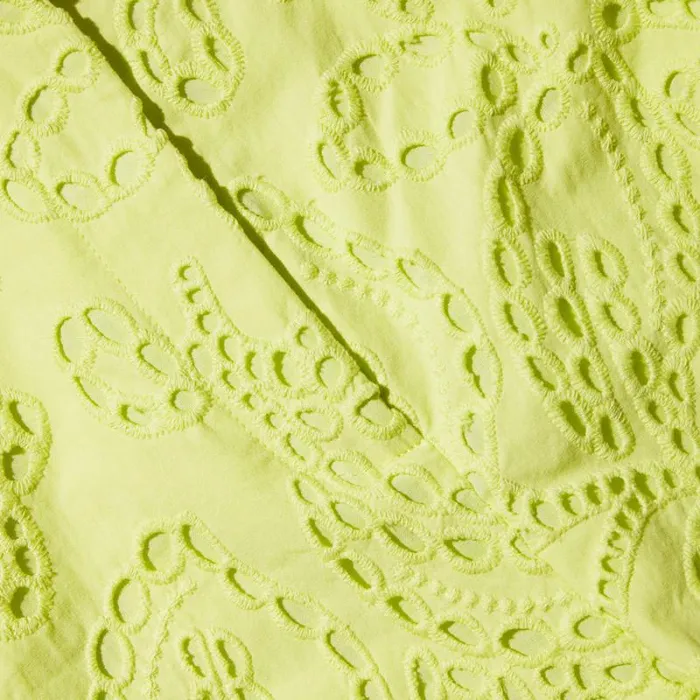 Bottoms Woman SelfPortrait Lime Broderie Shorts Bottoms Woman SelfPortrait Lime Broderie Shorts