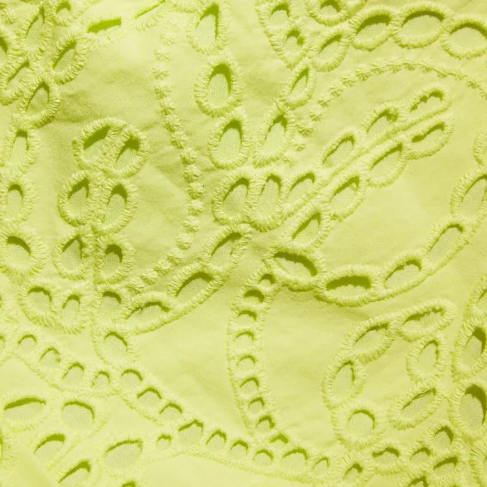 Bottoms Woman SelfPortrait Lime Broderie Shorts Bottoms Woman SelfPortrait Lime Broderie Shorts