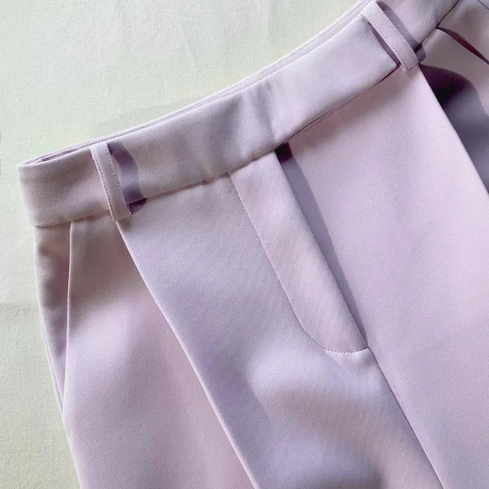Bottoms Woman SelfPortrait Pink Crepe Trousers Bottoms Woman SelfPortrait Pink Crepe Trousers