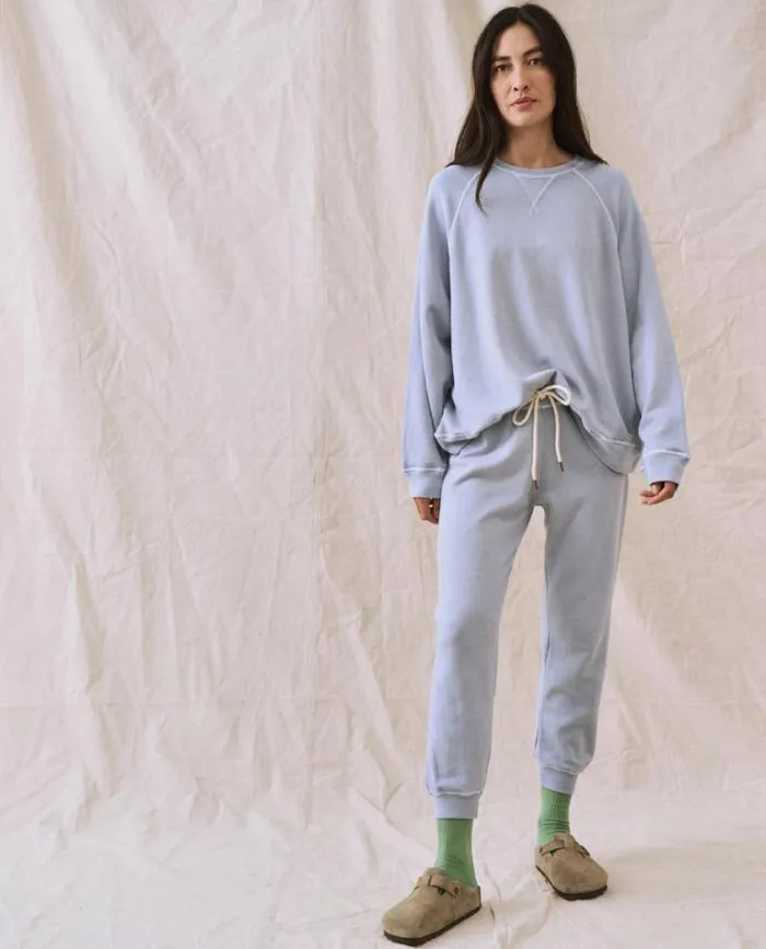 Bottoms Women039s The Great The Cropped Sweatpant Whisper Blue