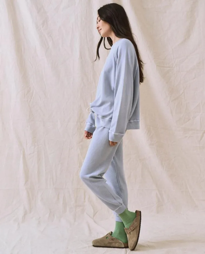 Bottoms Women039s The Great The Cropped Sweatpant Whisper Blue